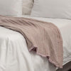 Nest Linen Cotton Throw Blush