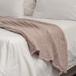 Nest Linen Cotton Throw Blush