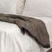 Linen Cotton Throw - Charcoal