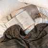 Nest Linen Cotton Throw Charcoal
