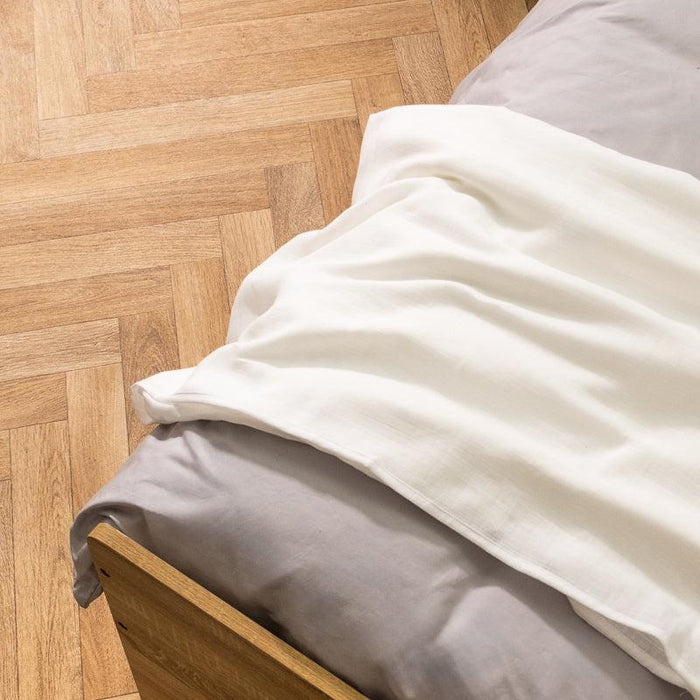 Nest Muslin Throw - White-Throw