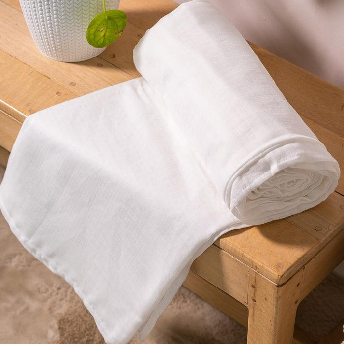 Nest Muslin Throw - White-Throw