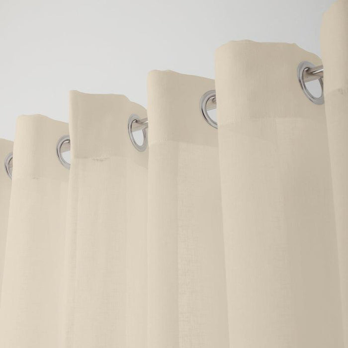 Nest Sicily Eyelet Unlined Curtain - Natural-CURTAINS
