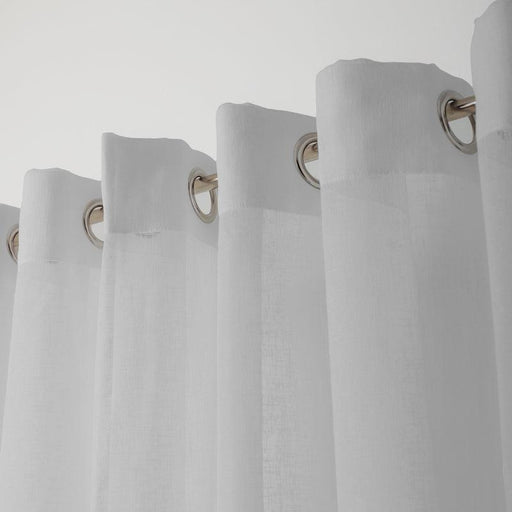 Nest Sicily Eyelet Unlined Curtain - Silver-CURTAINS