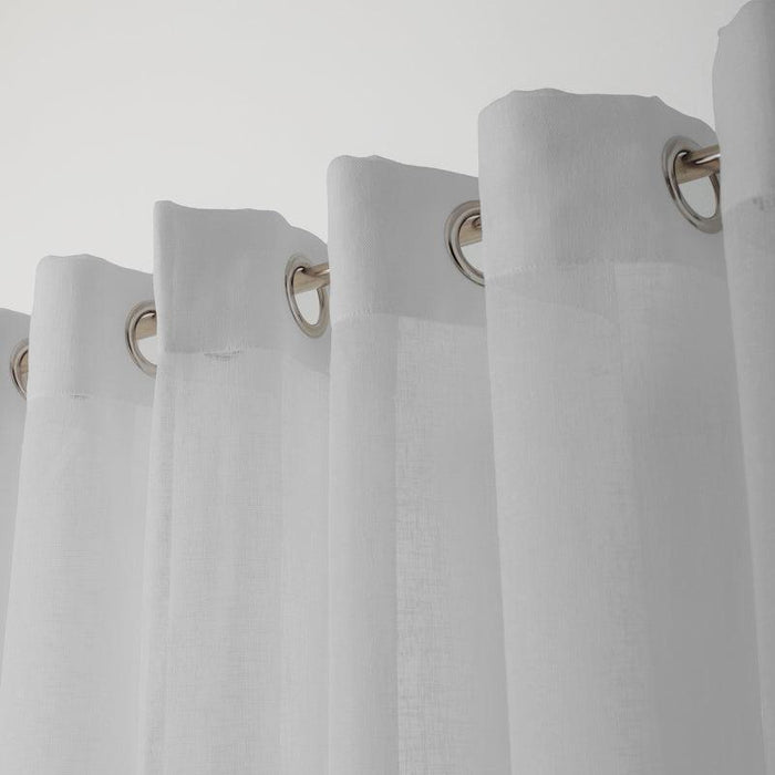 Nest Sicily Eyelet Unlined Curtain - Silver-CURTAINS