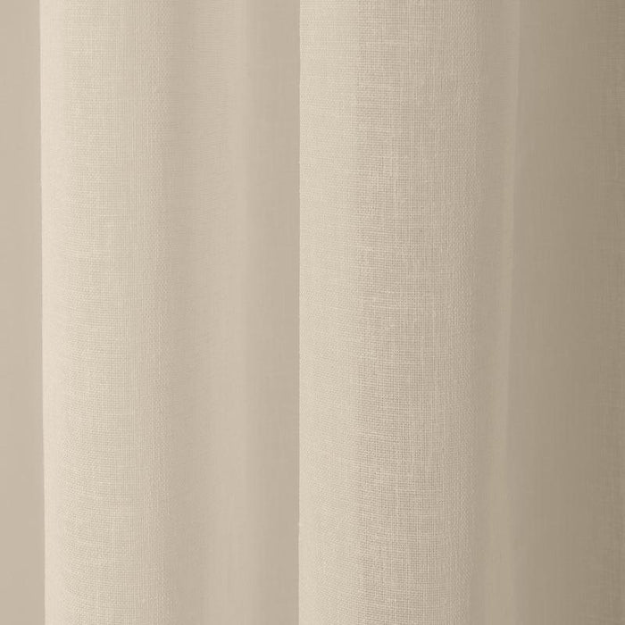 Nest Sicily Taped Unlined Curtain - Natural-CURTAINS