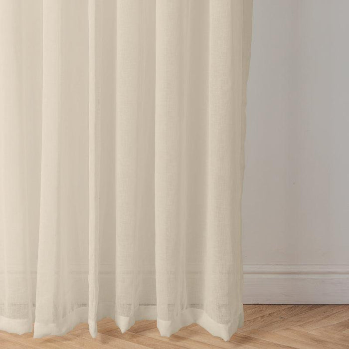 Nest Sicily Taped Unlined Curtain - Natural-CURTAINS
