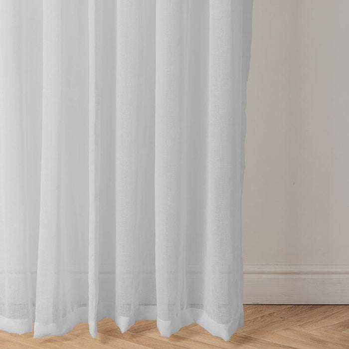 Nest Sicily Taped Unlined Curtain - Silver-CURTAINS