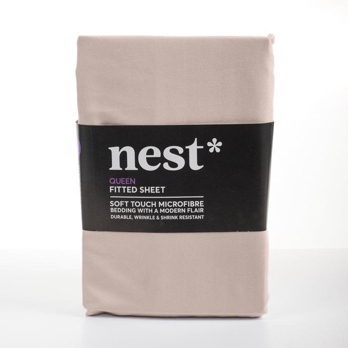 Nest Soft Touch Essentials Fitted Sheet - Stone
