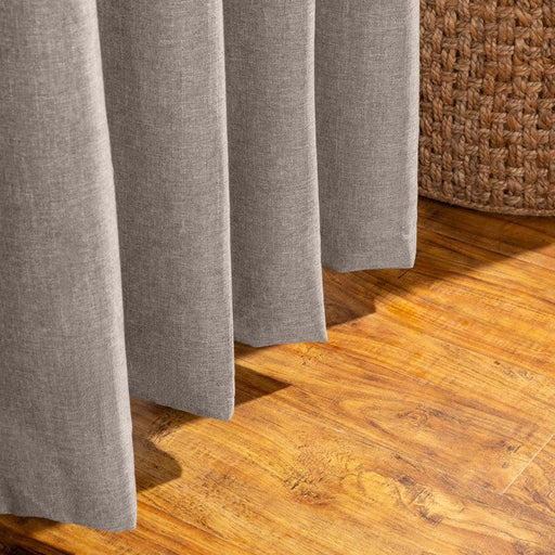 Nest Sorrento Eyelet Unlined Curtain - Truffle