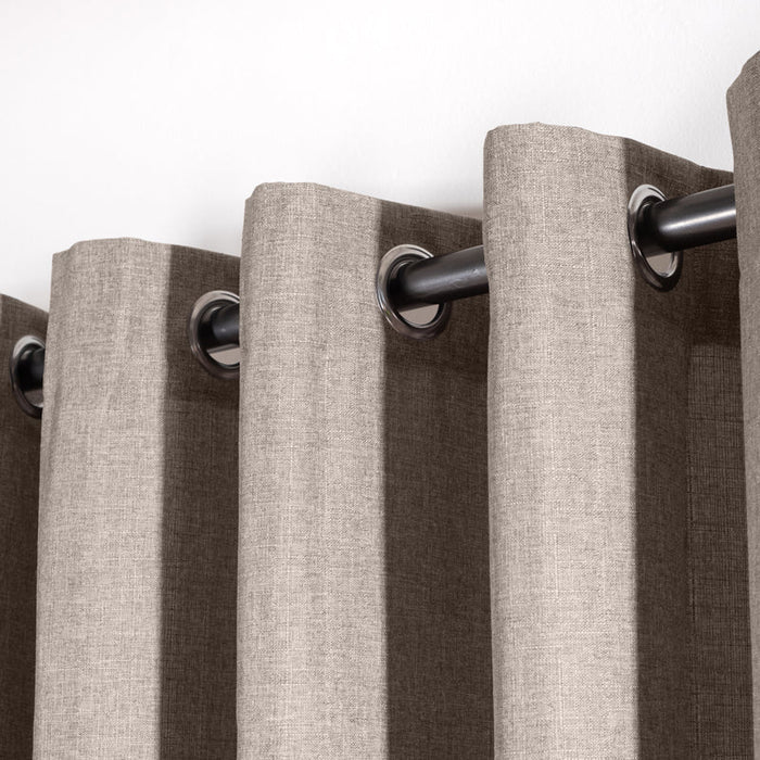 Nest Sorrento Eyelet Unlined Curtain - Truffle