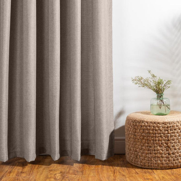 Nest Sorrento Eyelet Unlined Curtain - Truffle
