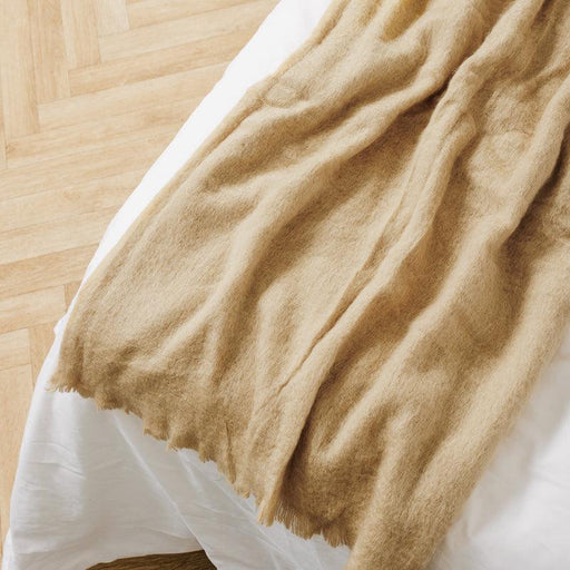 Woollen Blend Blanket Throw Honey-Blanket