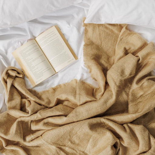 Woollen Blend Blanket Throw Honey-Blanket