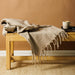 Nest Woollen Blend Blanket Throw Oatmeal-Blankets