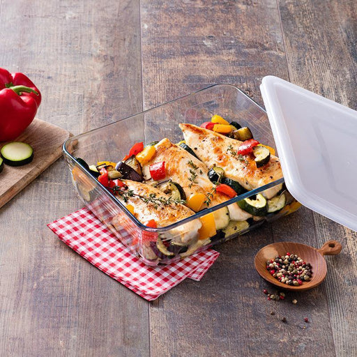 Ôcuisine® Glass Rectangular Roaster with Lid-CASSEROLE DISH