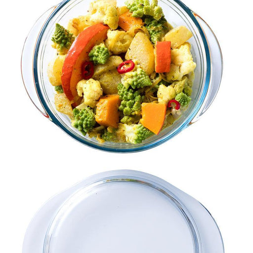Ôcuisine® Glass Round Casserole with Lid-CASSEROLE DISH