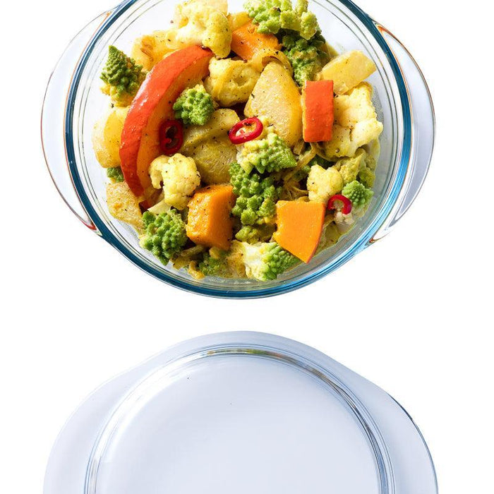 Ôcuisine® Glass Round Casserole with Lid-CASSEROLE DISH