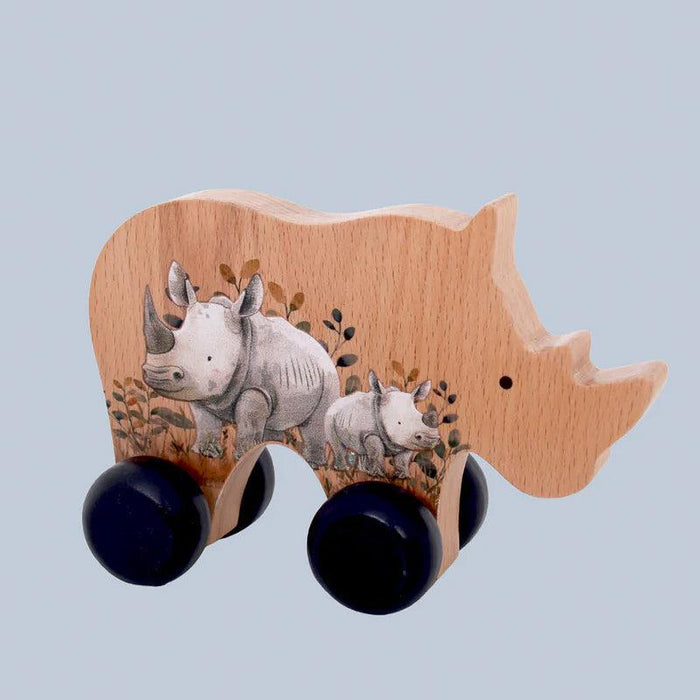 On Safari Rhino Push Toy-