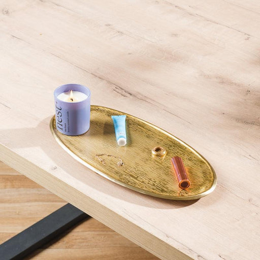 Oval Tray - Brushed Gold-Décor