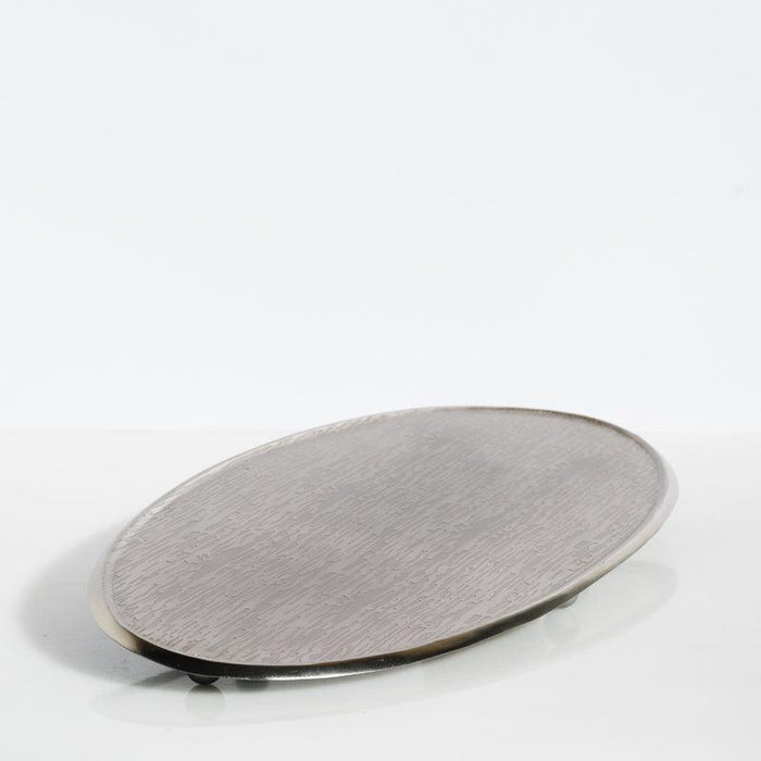 Oval Tray - Brushed Nickel-Décor