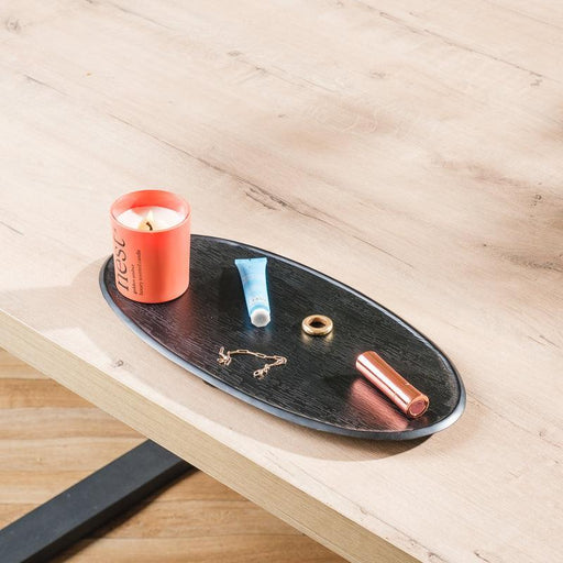 Oval Tray - Matt Black-Décor