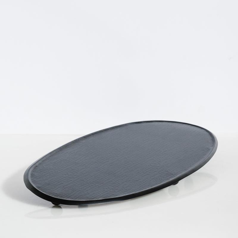 Oval Tray - Matt Black-DÃ©cor
