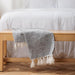 Protea Jacquard Throw - Grey-Throw