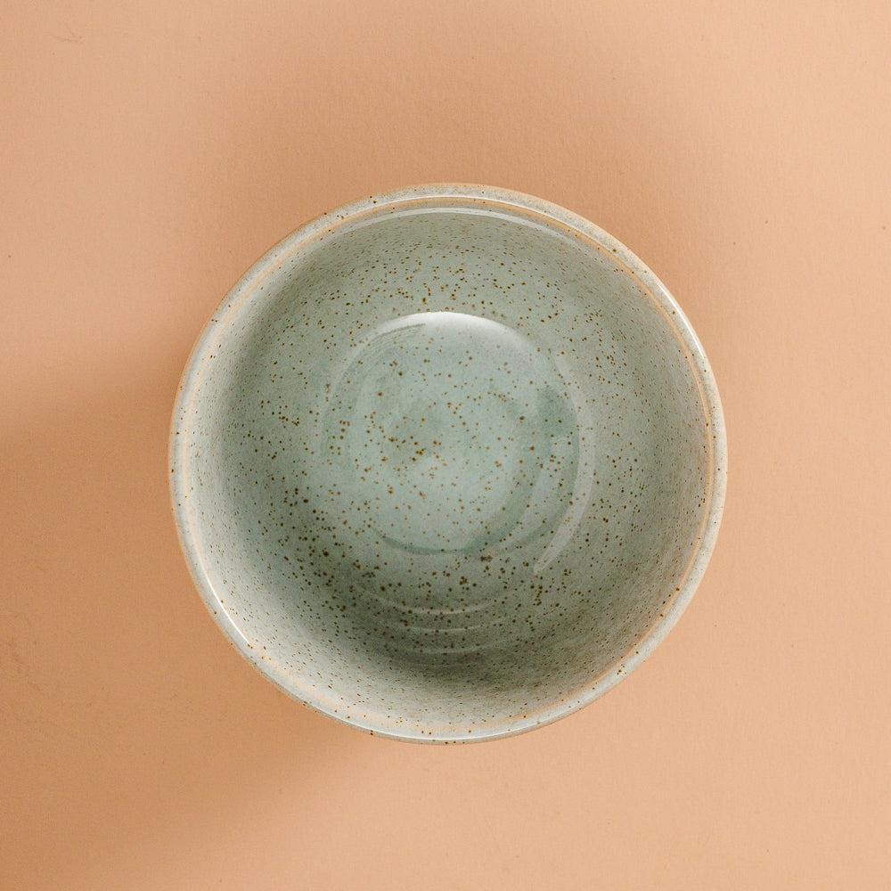 Rimmed Stoneware Bowl Blue Grey-Bowls