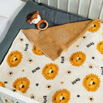 Roaring Lions 100% Cotton Jacquard Baby Blanket