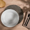 Round Rattan Placemat Natural Dark
