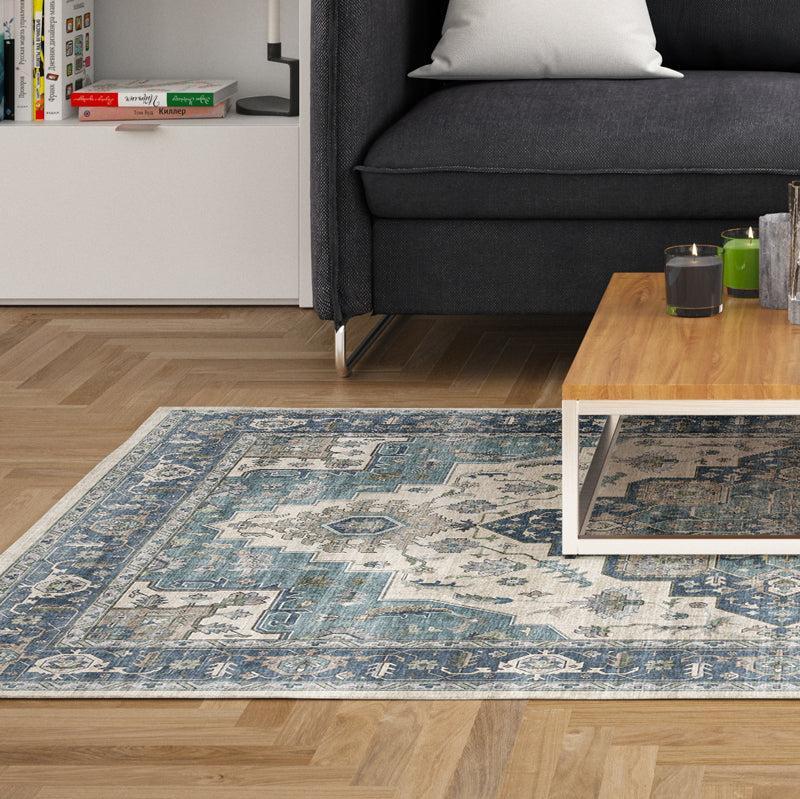 Silkwhisper Printed Carpet - Blue Lagoon-CARPET