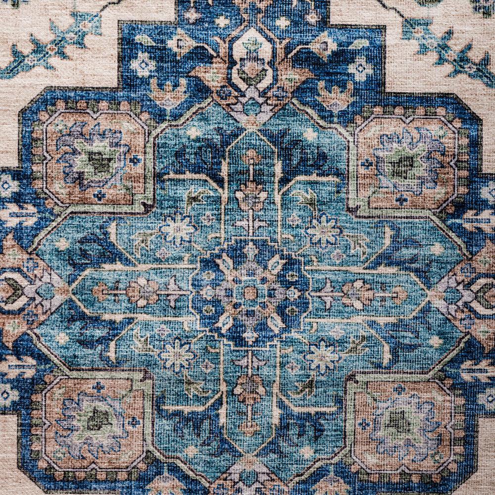 Silkwhisper Printed Carpet Blue Lagoon-Carpets/Rugs