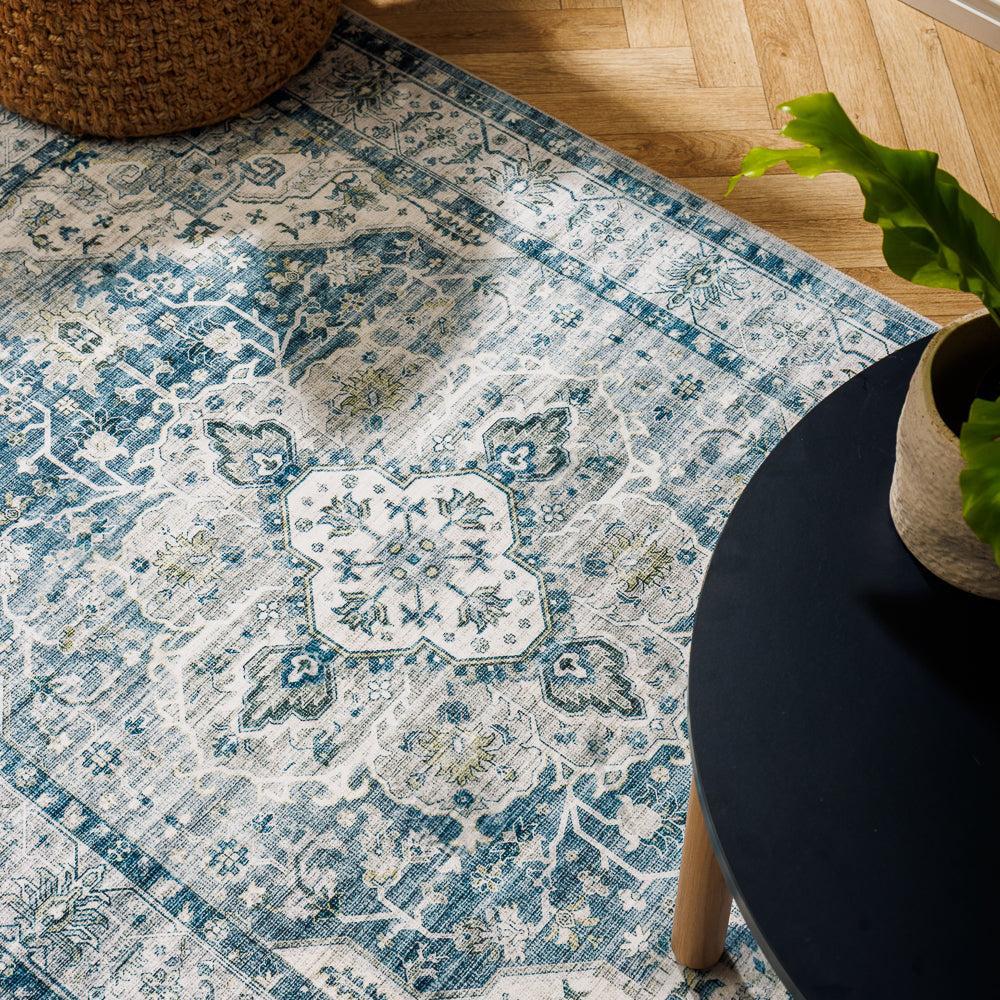 Silkwhisper Printed Carpet Skyline Blue-Carpets/Rugs