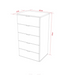 Simple Dresser With Drawers Narrow - Black-Dressers