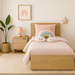 Simple Single XL Bed - 2 Piece Bundle - Oak-Bedroom Furniture Sets