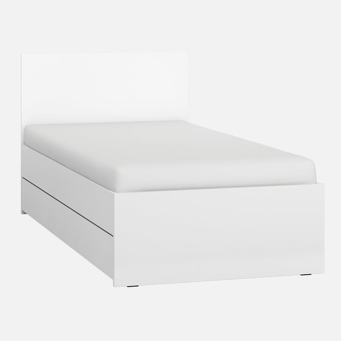 Simple Single XL Bed - Bedroom Bundle White-