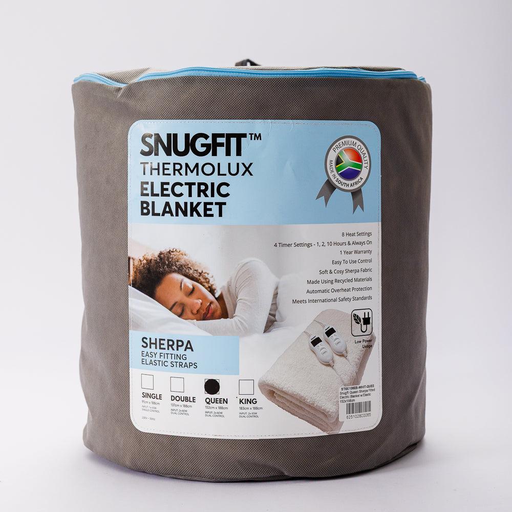Snugfit Electric Blanket Sherpa Fleece with Elasticated Straps-Electric Blankets