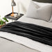 Soft Faux Fur Rabbit Blanket - Slate