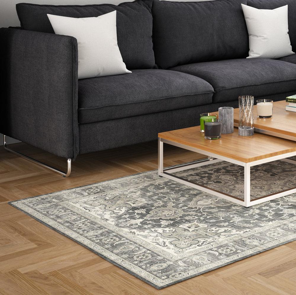 Softweave Printed Carpet Ash Fern-Carpets/Rugs