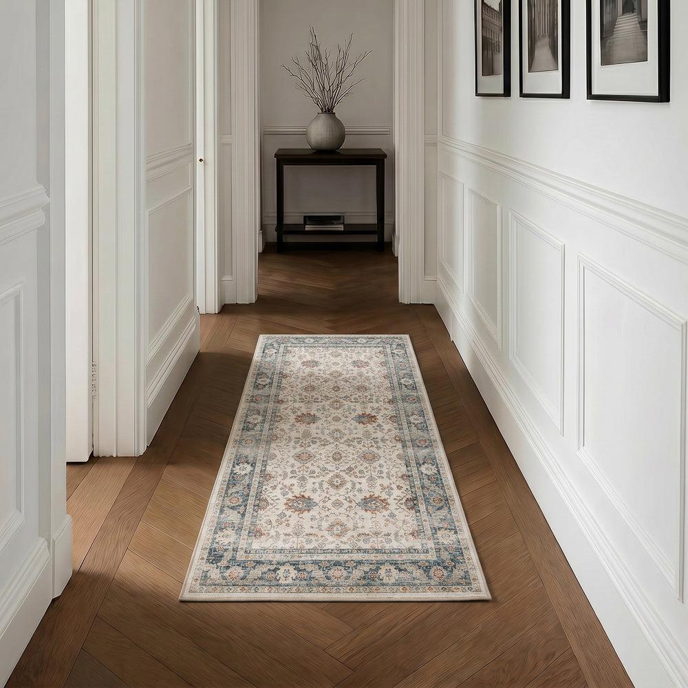 Softweave Printed Runner Ivory Dream-Carpets/Rugs