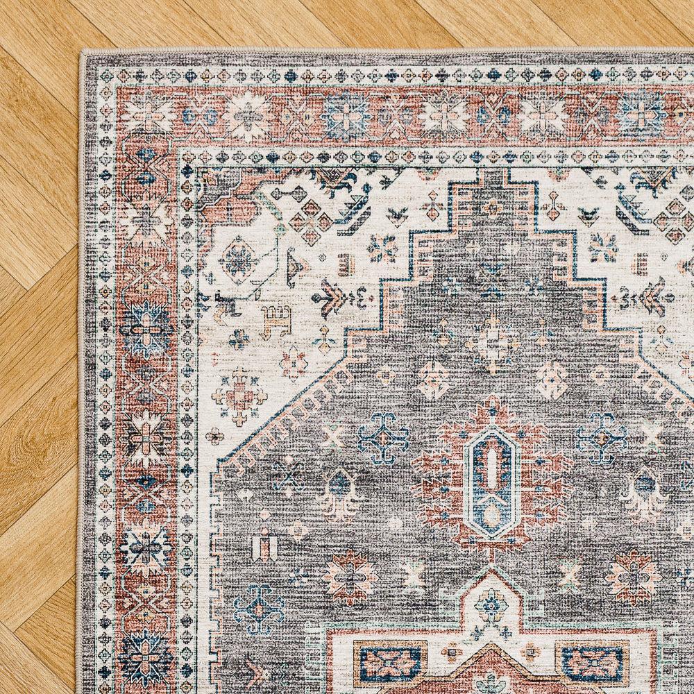 Softweave Printed Runner Walnut Whisper-Carpets/Rugs