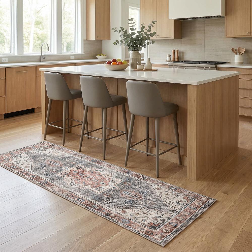 Softweave Printed Runner Walnut Whisper-Carpets/Rugs