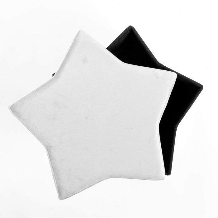 Star Storage Stool - Light Grey-Storage Ottomans-Little Whitehouse