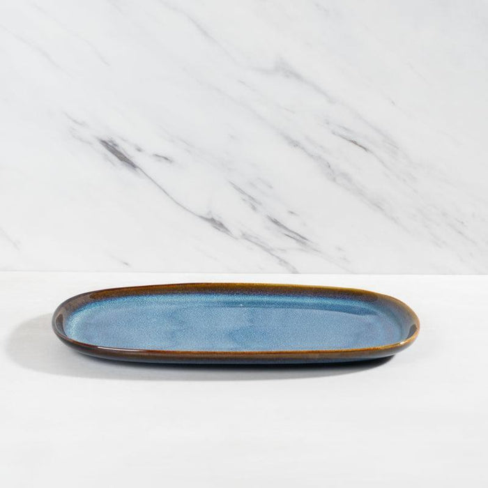 Stoneware Oval Plate Large - Midnight Blue