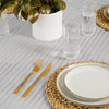 Stripe Tablecloth Light Grey