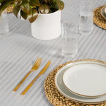 Stripe Tablecloth Light Grey