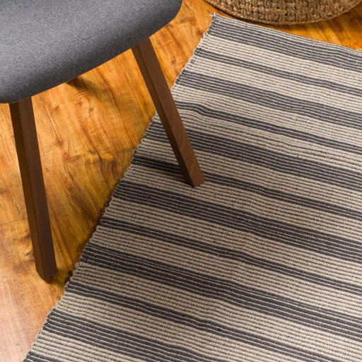 Box Rug - Dark Grey Stripe (60 x 120cm)