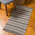 Striped Box Rug Dark Grey (60x120cm)