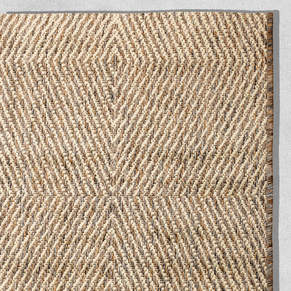Summer Wave Indoor and Outdoor Rug Brown-Carpets/Rugs